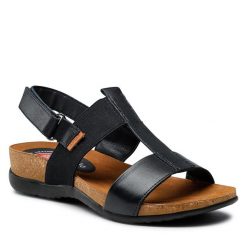 Sandały Go Soft. Niebieskie sandały GO SOFT, bez wzorów, bez obcasa, na płaskiej podeszwie, bez zapięcia. Za 179.99 zł.