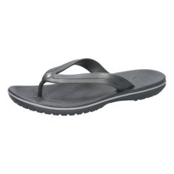 Japonki damskie Crocs Flip. Czarne klapki Crocs, bez wzorów, z materiału, bez obcasa. Za 149.00 zł.
