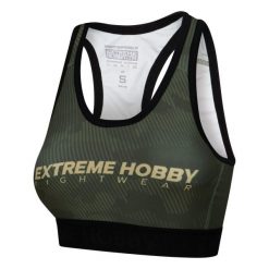 Stanik sportowy fitness siłownia MMA EXTREME HOBBY HAVOC. Zielone bielizna sportowa EXTREME HOBBY, m, bez wzorów, z elastanu. Za 129.00 zł.