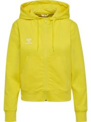 Damska bluza dresowa z kapturem Hummel Go 2.0. Żółte bluzy Hummel, xl, bez wzorów, z bawełny, z kapturem. Za 247.50 zł.