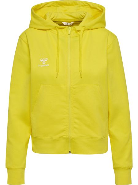 Damska bluza dresowa z kapturem Hummel Go 2.0. Żółte bluzy Hummel, m, bez wzorów, z bawełny, z kapturem. Za 240.50 zł.