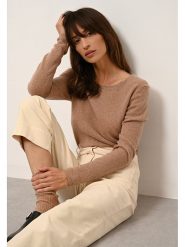 Just Cashmere Kaszmirowy sweter "Vivian" w kolorze karmelowym rozmiar: S. Brązowe swetry Just Cashmere, s, bez wzorów, z kaszmiru, bez ramiączek. Za 232.23 zł.