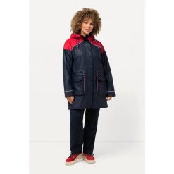 Damskie Kurtka przeciwdeszczowa HYPRAR hydrofobowa kaptur. Niebieskie kurtki sportowe Ulla Popken, plus size, bez wzorów, z bawełny, bez kaptura, trekkingowe. W wyprzedaży za 573.99 zł.