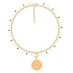 Bransoletka Margot z czarną emalią z zawieszką Boho II. Czarne bransoletki Lilou, ze stali. Za 268.00 zł.