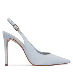 Szpilki Aldo. Niebieskie szpilki Aldo, bez wzorów, bez obcasa, na szpilce, bez zapięcia. Za 499.99 zł.