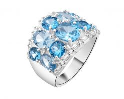 Pierścionek srebrny z cyrkoniami. Szare pierścionki Apart, z cyrkonią, srebrne. Za 349.00 zł.