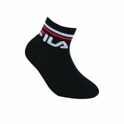 Skarpety Fila Fila Quarter Plain N Czarny. Czarne skarpety Fila, bez wzorów, z bawełny. Za 106.99 zł.