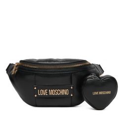 Saszetka nerka LOVE MOSCHINO. Czarne torebki klasyczne Love Moschino, bez wzorów, bez dodatków. Za 699.99 zł.