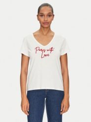 Morgan T-Shirt 251-DSAILOR Biały Relaxed Fit. Białe t-shirty Morgan, l, bez wzorów, z bawełny, bez kołnierzyka, bez ramiączek. Za 79.99 zł.