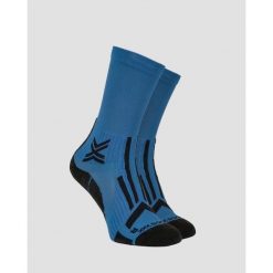 Skarpety trailowe X-Socks Trailrun Perform Crew. Niebieskie skarpety X Socks, bez wzorów. Za 139.99 zł.