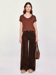 BIG STAR Koszulka w kolorze brązowym rozmiar: L. Brązowe bluzki Big Star, l, bez wzorów, retro, bez kołnierzyka, bez ramiączek. Za 37.99 zł.