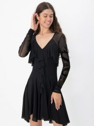 Diesel Clothes Sukienka w kolorze czarnym rozmiar: XS. Czarne sukienki Diesel Clothes, xs, bez wzorów, bez kołnierzyka, bez ramiączek, mini. Za 472.45 zł.