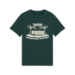 Młodzieżowa koszulka Mid 90s z grafiką PUMA Dark Myrtle Green. Zielona bluzki Puma, m, bez wzorów, z gumy, młodzieżowe, bez kołnierzyka, bez ramiączek. Za 190.00 zł.