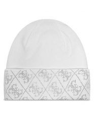 Guess Czapka W5BZ20 Z2NQ2 Biały. Białe czapki Guess, z aplikacjami, z materiału. Za 219.99 zł.