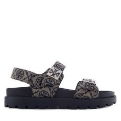 Sandały Tory Burch. Niebieskie sandały Tory Burch, bez wzorów, bez obcasa, na płaskiej podeszwie, bez zapięcia. Za 1,644.00 zł.