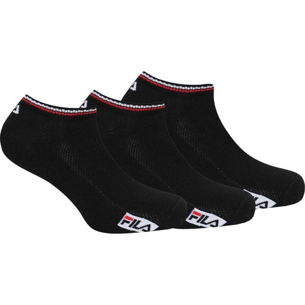 Fila 3-pack niewidoczne skarpetki bambusowe czarne 39-42. Czarne skarpety Fila, bez wzorów. Za 136.99 zł.