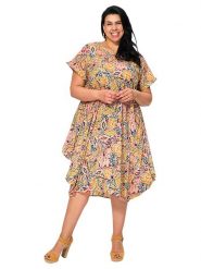 Aller Simplement Sukienka ze wzorem rozmiar: 54-58. Sukienki Aller Simplement, bez wzorów, z bawełny, klasyczne, bez kołnierzyka, bez ramiączek, midi. Za 100.99 zł.