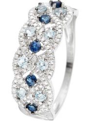 L'ARTISAN JOAILLIER Złoty pierścionek "Astéria" z diamentami, szafirami i topazami rozmiar: 54. Niebieskie pierścionki L'ARTISAN JOAILLIER, z diamentem, złote. Za 1,386.96 zł.