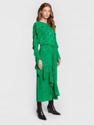 Zadig & Voltaire Sukienka codzienna Ritana WWDR01167 Zielony Regular Fit. Zielone sukienki Zadig & Voltaire, na co dzień, s, bez wzorów, z jedwabiu, bez kołnierzyka, bez ramiączek, proste. Za 3,299.00 zł.