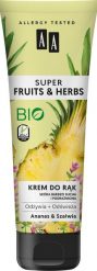 AA SUPER FRUITS&HERBS krem do rąk ananas&szałwia 100 ml. Dłonie OCEANIC. Za 8.09 zł.