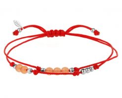 Bransoletka z elementami srebra i kamieniami chalcedonu - kulki. Bransoletki Apart, srebrne. Za 139.00 zł.