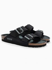 BACKSUN Klapki "Bali" w kolorze czarnym rozmiar: 38. Czarne klapki Backsun, bez wzorów, z otwartym noskiem, bez obcasa. Za 130.99 zł.