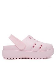 Adidas Sandały adilette JR2626 Różowy. Czerwone sandały Adidas, bez wzorów, ze skóry, bez obcasa, na płaskiej podeszwie, bez zapięcia. Za 149.99 zł.