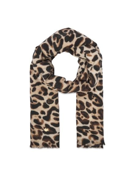 Guess Szalik AW5673 POL03 Brązowy. Brązowe rękawiczki Guess, z aplikacjami, z poliesteru. Za 194.99 zł.