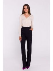 Stylove Spodnie w kolorze czarnym rozmiar: S. Czarne spodnie materiałowe Stylove, s, bez wzorów, z materiału, z podwyższonym stanem. Za 217.95 zł.