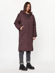 Wrangler Płaszcz zimowy 112342650 Bordowy Regular Fit. Czerwone płaszcze Wrangler, na zimę, l, bez wzorów, z syntetyku, bez kaptura. Za 449.00 zł.