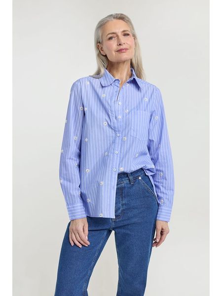 Josephine & Co Bluzka "Juul" w kolorze niebieskim rozmiar: 36. Niebieskie bluzki Josephine & Co, bez wzorów, z bawełny, bez kołnierzyka, bez ramiączek. Za 299.95 zł.