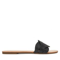 Klapki ONLY Shoes. Czarne klapki ONLY SHOES, bez wzorów, bez obcasa. Za 99.99 zł.