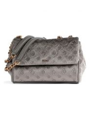 Guess Torebka w kolorze szarym - 27 x 18,5 x 10 cm rozmiar: onesize. Szare torby na ramię Guess, z aplikacjami, z materiału, na ramię, bez dodatków. Za 457.95 zł.