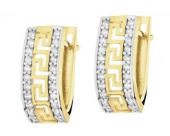 Złote kolczyki z cyrkoniami. Żółte kolczyki Apart, z cyrkonią, złote. Za 1,199.00 zł.