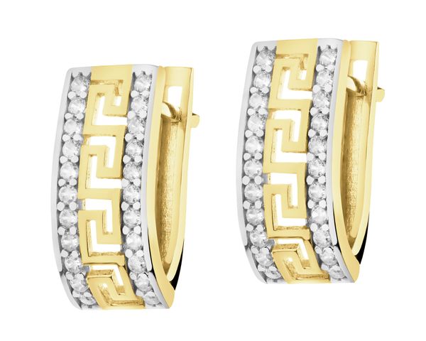 Złote kolczyki z cyrkoniami. Żółte kolczyki Apart, z cyrkonią, złote. Za 1,199.00 zł.