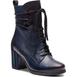 Botki MACIEJKA - 03805-17/00-3 Granat. Niebieskie botki Maciejka, bez wzorów, ze skóry, bez obcasa, na obcasie, bez zapięcia. Za 379.00 zł.