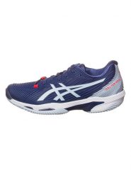 Asics Buty "Solution Speed FF 2 Clay" w kolorze granatowo-błękitnym do tenisa rozmiar: 39. Niebieskie obuwie sportowe Asics, bez zapięcia, tenisowe. Za 316.99 zł.