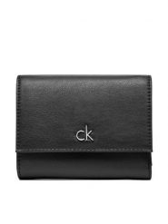 Calvin Klein Mały Portfel Damski Ck Daily Medium Trifold_Pbl K60K612851 Czarny. Czarne portfele Calvin Klein, bez wzorów, ze skóry. Za 169.99 zł.