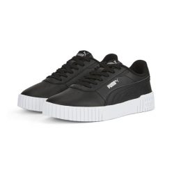 Damskie sneakersy Carina 2.0 PUMA Black Silver Gray. Czarne obuwie sportowe Puma, bez zapięcia, trekkingowe. W wyprzedaży za 204.00 zł.