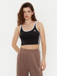 Adidas Top adicolor 3-Stripes JD4612 Czarny Slim Fit. Czarne topy Adidas, s, bez wzorów, z bawełny, bez kołnierzyka, bez ramiączek. Za 89.99 zł.