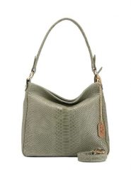 Anna Morellini Skórzana torebka "Dania" w kolorze zielonym - 29 x 24 x 8 cm rozmiar: onesize. Zielone torby na ramię Anna Morellini, bez wzorów, z materiału, na ramię, bez dodatków. Za 217.99 zł.