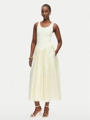 Bardot Sukienka letnia Lorie 60385DB Kremowy Regular Fit. Białe sukienki Bardot, na lato, bez wzorów, z syntetyku, bez kołnierzyka, bez ramiączek. Za 749.99 zł.