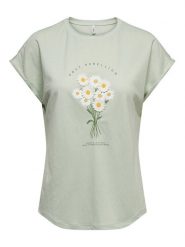 ONLY T-Shirt Jany 15372108 Zielony jasny Regular Fit. Zielone t-shirty Only, xs, bez wzorów, z syntetyku, bez kołnierzyka, bez ramiączek. Za 99.99 zł.