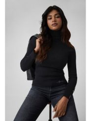 Guess Golf 183992 Czarny Classic Fit. Czarne golfy Guess, s, z aplikacjami, bez ramiączek. Za 344.99 zł.