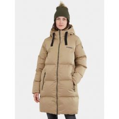 Płaszcz Zimowy Damski Fundango Vanessa. Brązowe płaszcze FUNDANGO, na zimę, bez wzorów, z puchu, bez kaptura. W wyprzedaży za 499.00 zł.