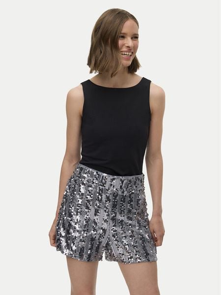 Vero Moda Szorty materiałowe Efa 10335727 Srebrny Loose Fit. Szare szorty Vero Moda, bez wzorów, z materiału. Za 159.99 zł.