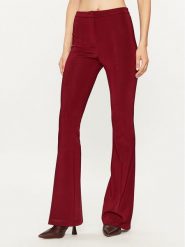 Pinko Spodnie materiałowe Hulka 100054 A04I Bordowy Regular Fit. Czerwone spodnie materiałowe Pinko, bez wzorów, z materiału. Za 619.99 zł.