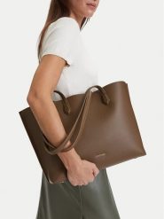 GINO ROSSI Torebka C-LXGUILIA Brązowy. Brązowe shopper Gino Rossi, bez wzorów, ze skóry, bez dodatków. Za 299.99 zł.