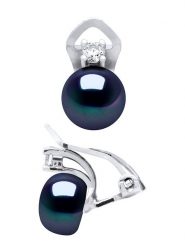 Mitzuko Srebrne klipsy z perłami rozmiar: onesize. Szare kolczyki Mitzuko, z cyrkonią, srebrne, z klipsem. Za 217.99 zł.