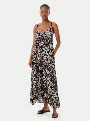 LOLA CASADEMUNT Sukienka letnia LS2616027 Czarny Regular Fit. Czarne sukienki LOLA CASADEMUNT, na lato, m, bez wzorów, z wiskozy, bez kołnierzyka, bez ramiączek. Za 459.99 zł.